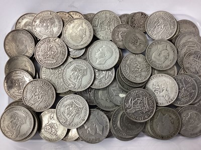 Lot 457 - GB Pre 1947 Silver Florins, total weight 400g.