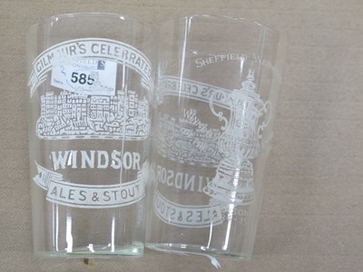 Lot 585 - Sheffield Wednesday 1935, beer glass...