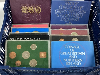 Lot 350 - Sixteen Royal Mint Proof Coin Year Sets, 1970...