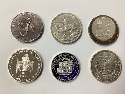 Lot 385 - Six Silver World Coins, including a 1887 USA...