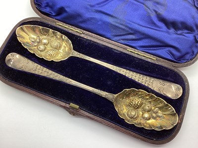 Lot 132 - A Matched Pair of Hallmarked Silver Berry...