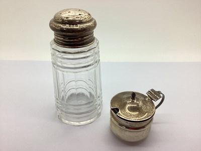 Lot 157 - A Hallmarked Silver Topped Glass Sugar Sifter,...