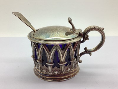 Lot 143 - A Victorian Hallmarked Silver Lidded Mustard,...