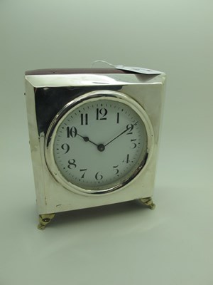 Lot 19 - A Hallmarked Silver Mounted Mantel Clock,...