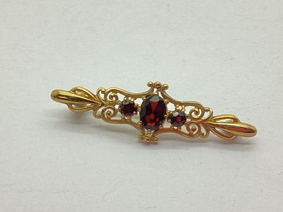 Lot 206 - A Modern 9ct Gold Bar Brooch, of antique style...