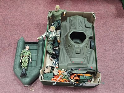 Lot 1125 - Action-Man two figures with various clothes,...