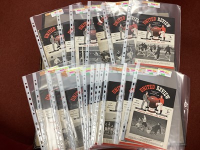 Lot 711 - Manchester United 1951-2 Home Programmes, -...