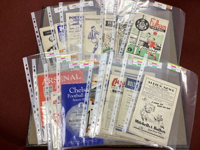 Lot 712 - Manchester United 1951-2 Away Programmes -...