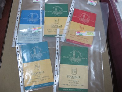 Lot 631 - 1948 Olympics Programmes for Football Great...