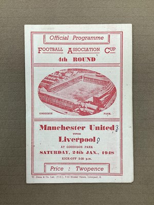 Lot 745 - 1947-8 Manchester United v. Liverpool...