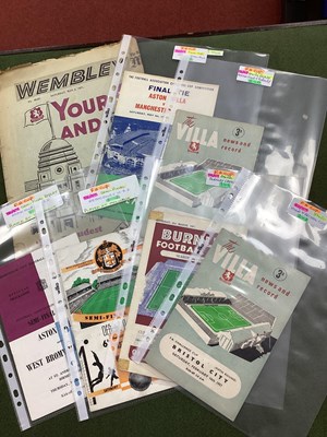 Lot 882 - 1956-7 Aston Villa F.A Cup Programmes v....