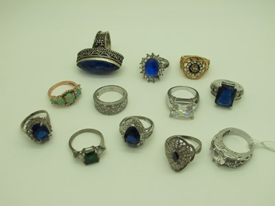 Lot 191 - Modern "925" and Other Dress Rings, including...