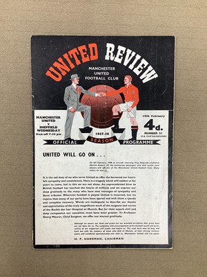 Lot 738 - 1957-8 Manchester United v. Sheffield...