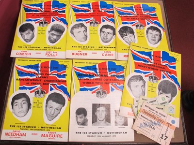 Lot 515 - Boxing at Nottingham 1971-74 Programmes (x 7),...