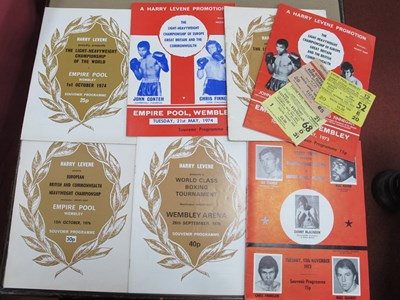 Lot 514 - Boxing at Wembley Programmes Bugner v. Dunn...