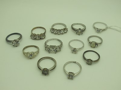 Lot 197 - Assorted Modern Dress Rings, including "925",...