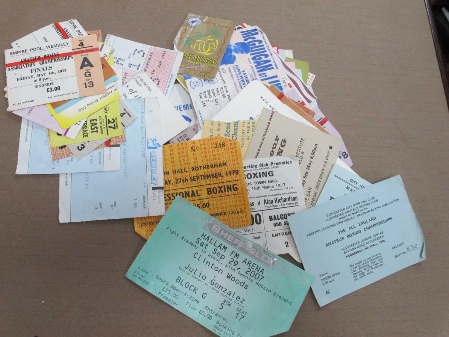 Lot 599 - Boxing Tickets, Wembley 1974 - 88 (x 10),