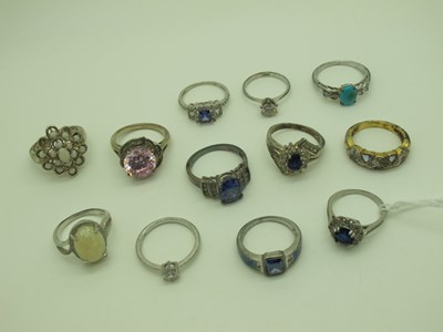 Lot 195 - Assorted Costume and Other Dress Rings,...