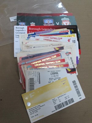 Lot 595 - Tickets - mainly Liverpool home and away,...