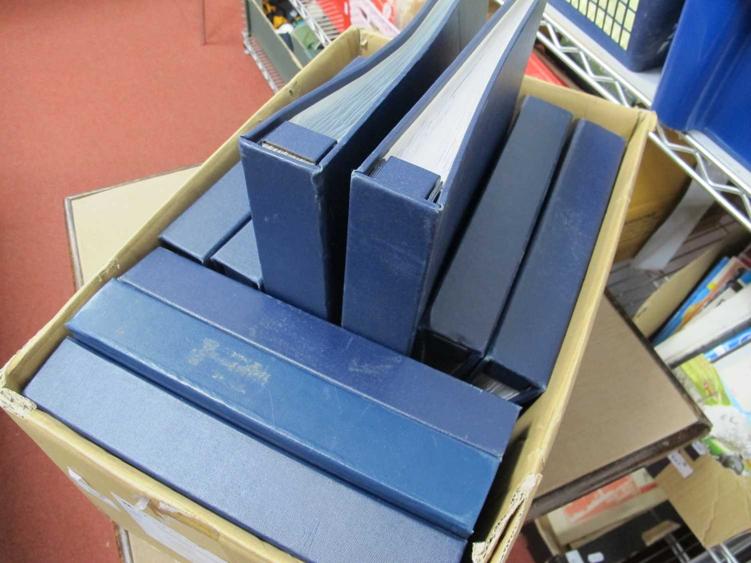 Lot 546 - Football Programme Binders, each blue backed (9).