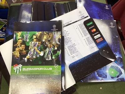 Lot 771 - Champions League Press Packs, programmes,...