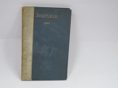 Lot 1392 - Sheffield 1893 Linen Backed Folding Map,...