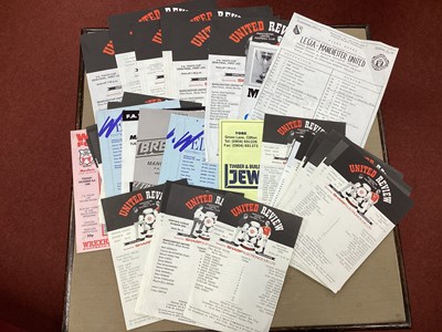 Lot 716 - Manchester United Single Sheet Programmes, for...