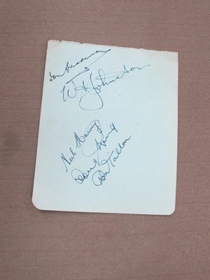 Lot 615 - Don Bradman Autograph, together with Neil...