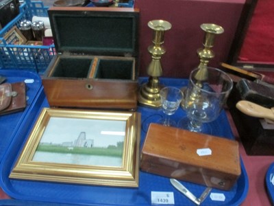 Lot 1439 - XIX Century Mahogany Tea Caddy, top with a...