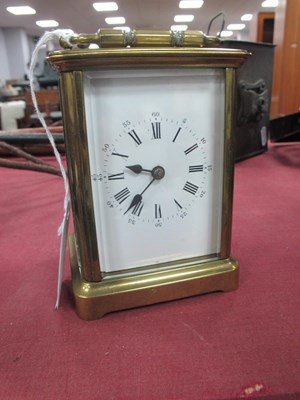 Lot 1458 - Early XIX Century French Brass Carriage Clock,...