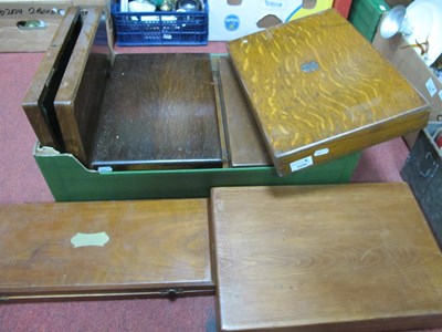 Lot 1048 - Early XX Century Oak Walnut Boxes, all lined...