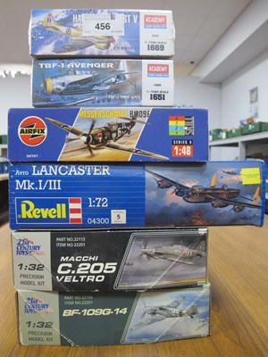 Lot 456 - Six Plastic Model Military Aircraft Kits by...