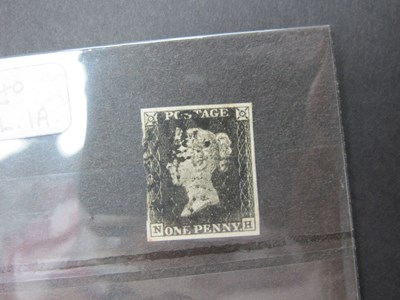 Lot 1344 - Stamps; Penny Black 'N-H', used 3 margins.