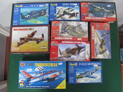 Lot 523 - Nine Plastic Model Military Aircraft Kits by...