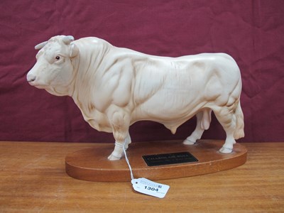 Lot 1304 - Beswick Connoisseur Model of a Charolais Bull,...