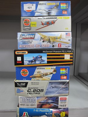 Lot 421 - Eight Predominantly 1:72nd Scale Plastic Model...