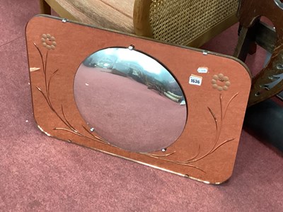 Lot 1636 - Art Deco Style Circular Convex Wall Mirror,...