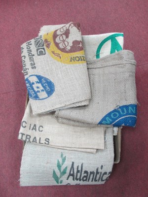 Lot 1500 - Eight Unused Vintage Hessian Coffee Sacks -...