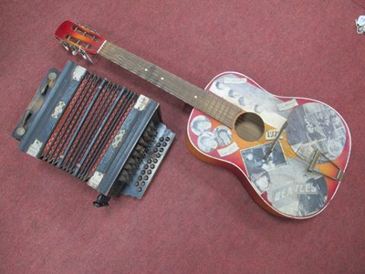 Lot 1403 - A Vintage Guitar, decorated with 'Beatles' and...