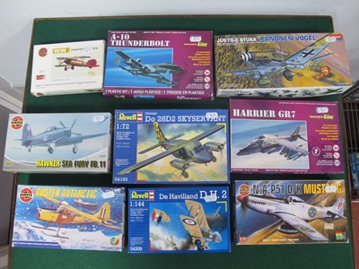 Lot 531 - Nine Plastic Model Military Aircraft Kits by...