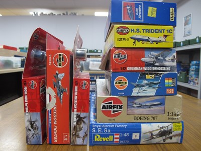 Lot 454 - Nine Boxed Plastic Model Military Aircraft and...