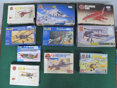 Lot 535 - Ten Plastic Model Military Aircraft Kits by...