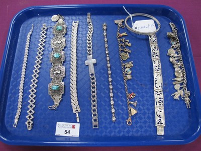 Lot 54 - "925" and Other Bracelets, including "925...