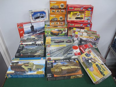 Lot 477 - Seventeen Plastic Model Kits by Airfix, Revell,...