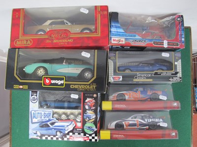 Lot 496 - Seven 1:18 & 1:24 Scale Diecast Model Cars by...