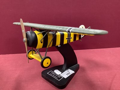 Lot 767 - A Thomas Gunn Miniatures Wooden Model Fokker D....