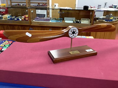 Lot 773 - A Modern Wooden Propeller Desk Model,...