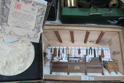 Lot 1105 - Continental Wooden Butchers Shop Diorama....