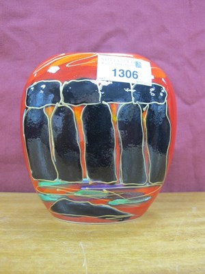 Lot 1306 - Anita Harris 'Stonehenge' Purse Vase, gold...