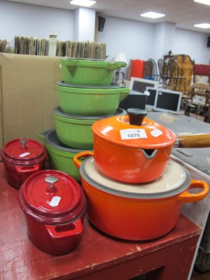 Lot 1070 - Le Crueset Two Handled Casserole and small pan...